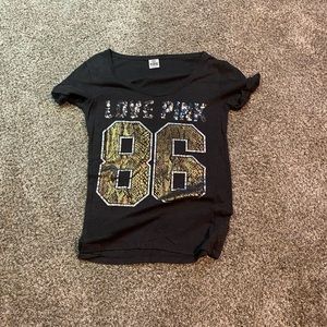 Pink Victoria Secret short sleeve shirt